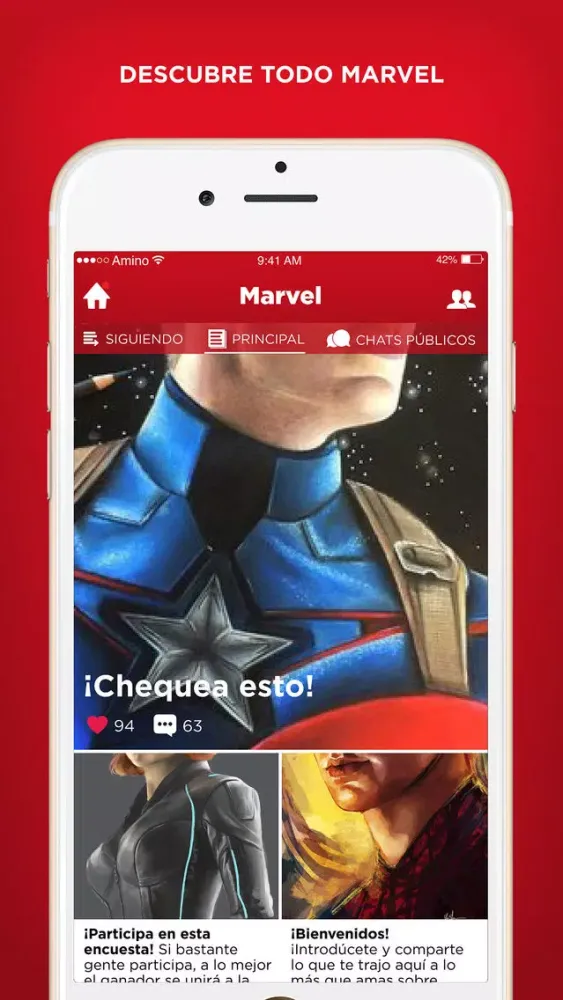 Tangkapan layar Superhéroe Amino en Español