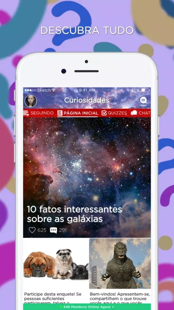 Tangkapan layar Curiosidades Amino
