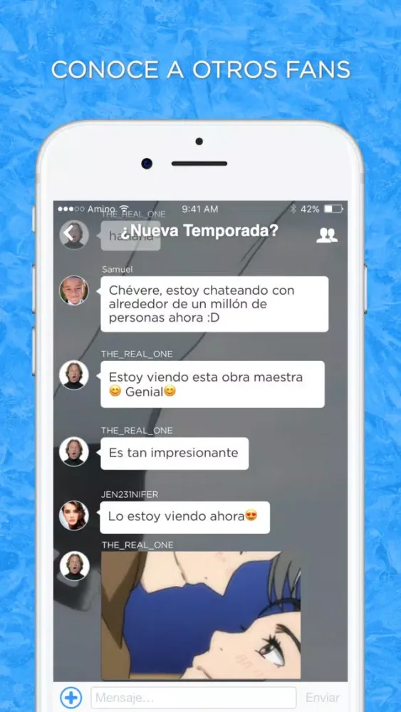 Tangkapan layar YOI Amino en Español