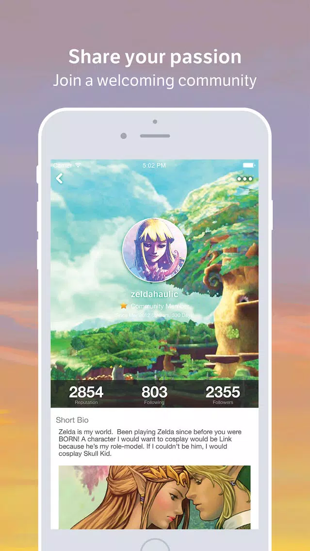 ภาพหน้าจอของ Hyrule Amino for Zelda Fans