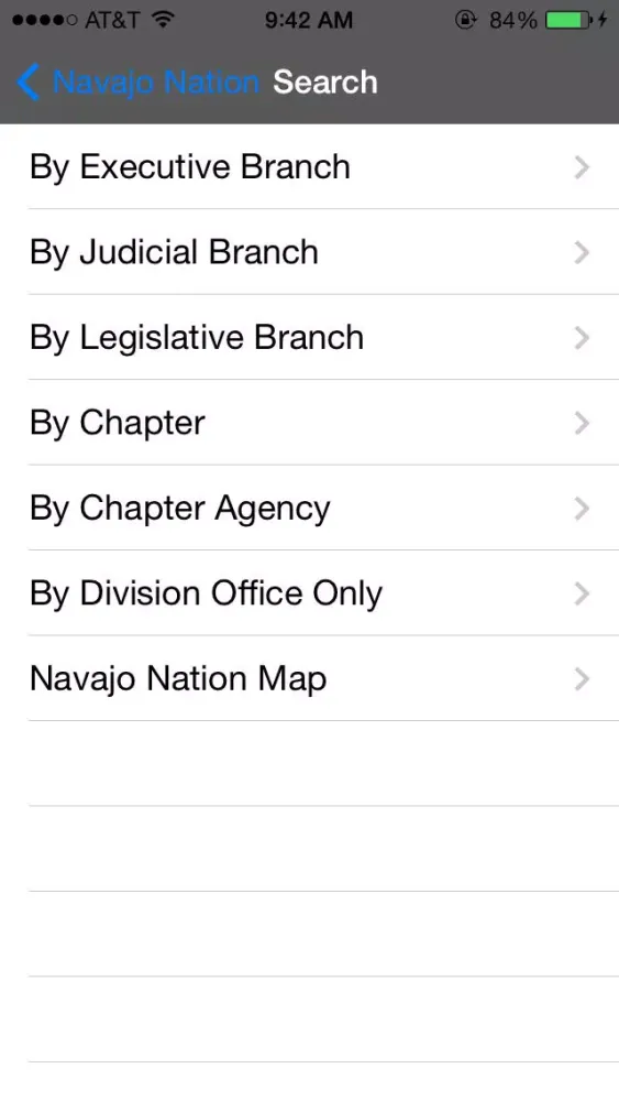 Capturas de tela do Navajo Nation Tribal Indian Government