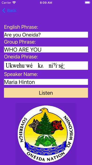 Oneida Wisconsin Language App应用截图