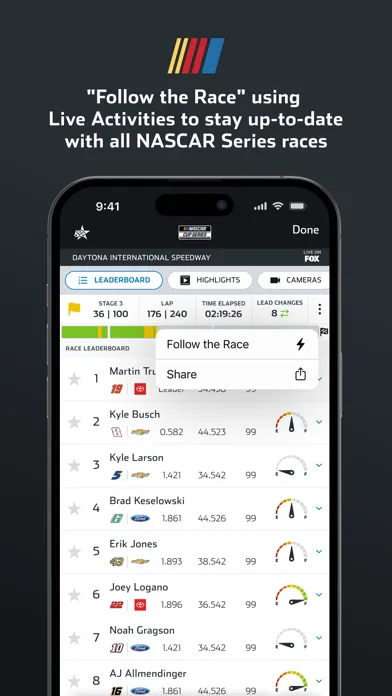 Ảnh chụp màn hình của NASCAR MOBILE