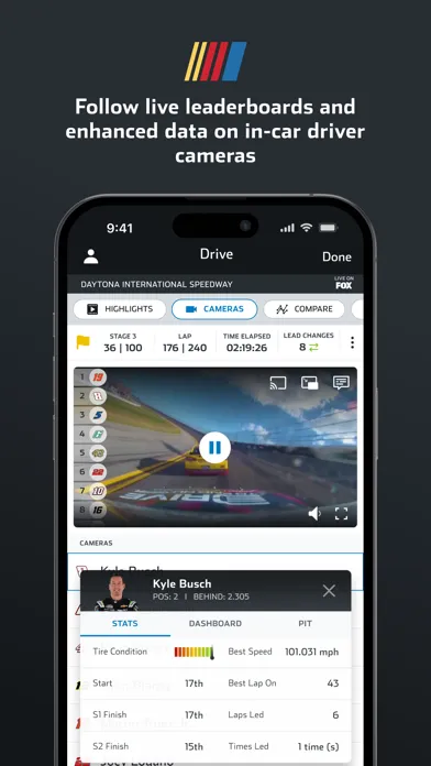 Ảnh chụp màn hình của NASCAR MOBILE
