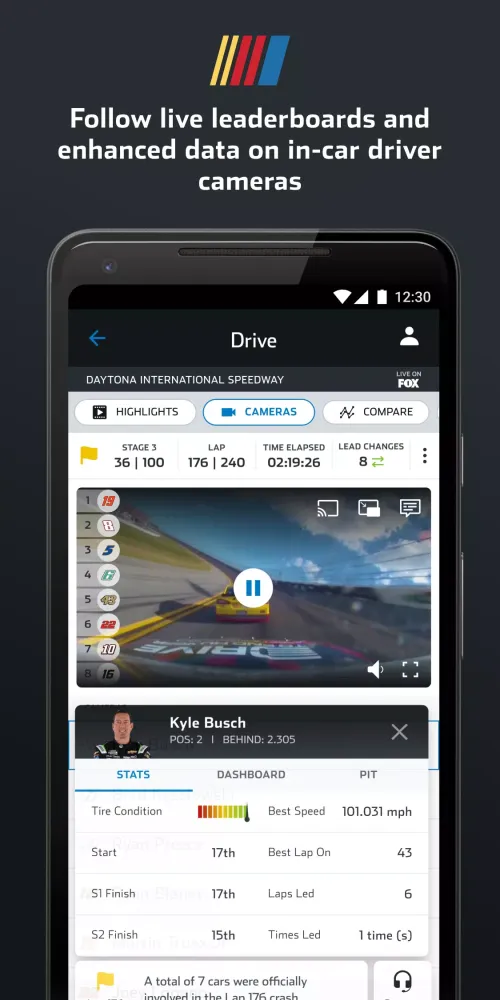 Ảnh chụp màn hình của NASCAR MOBILE
