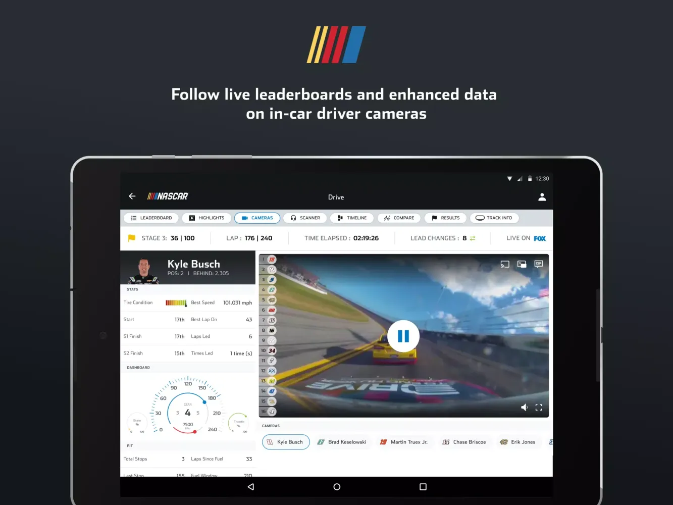 Ảnh chụp màn hình của NASCAR MOBILE