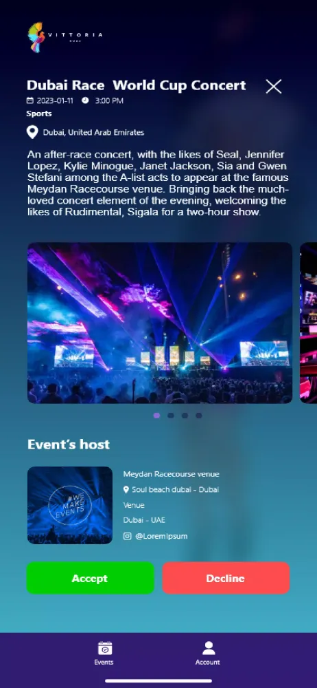 Capturas de pantalla de Vittoria Buzz