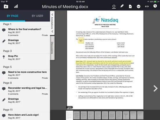 ภาพหน้าจอของ NBV OnPrem iPad 