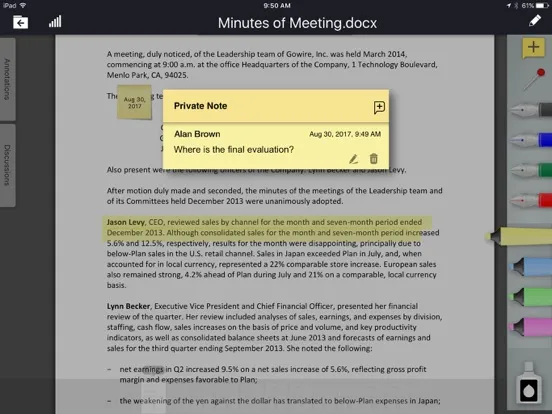 ภาพหน้าจอของ NBV OnPrem iPad 
