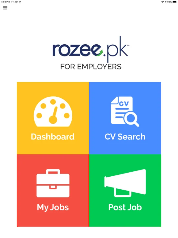 Rozee Employer iPad  سکرین شاٹس