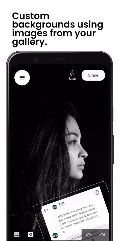 Ảnh chụp màn hình của Audio Status Maker