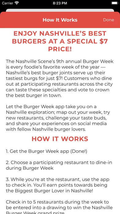 Nashville Burger Week スクリーンショット