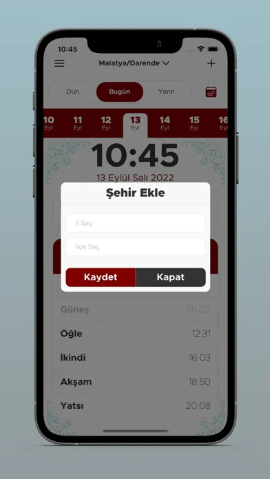 Tangkapan layar Nasihat Takvim