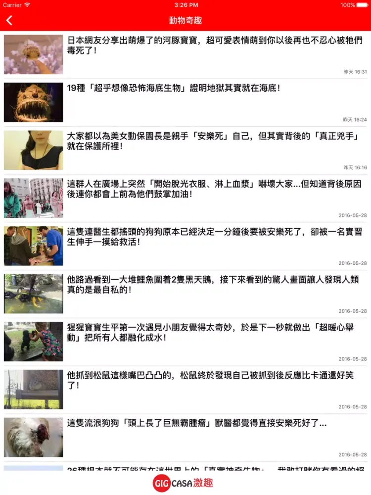 激趣新聞 GigCasa iPad  स्क्रीनशॉट