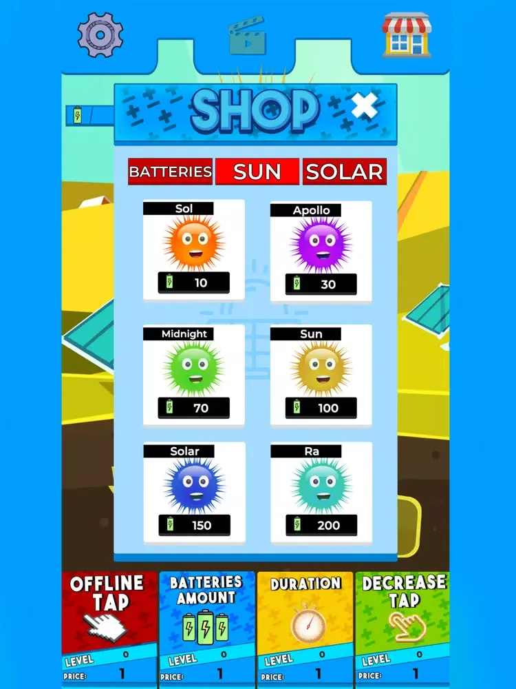ภาพหน้าจอของ Idle Solar Tapping iPad 