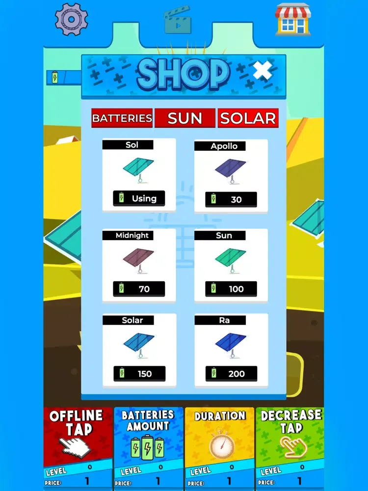 ภาพหน้าจอของ Idle Solar Tapping iPad 