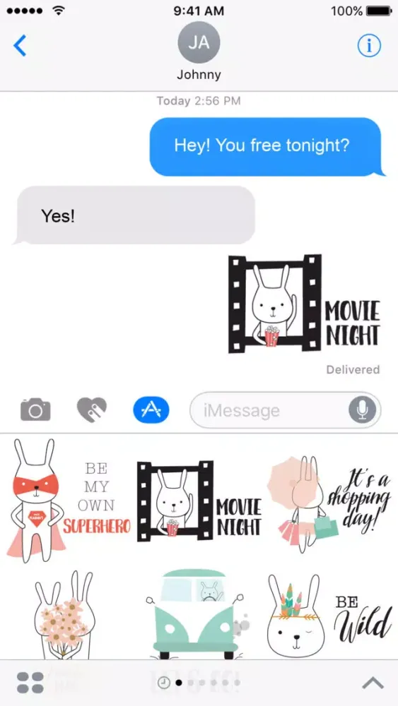 Zrzuty ekranu Little Funny Bunny Stickers!