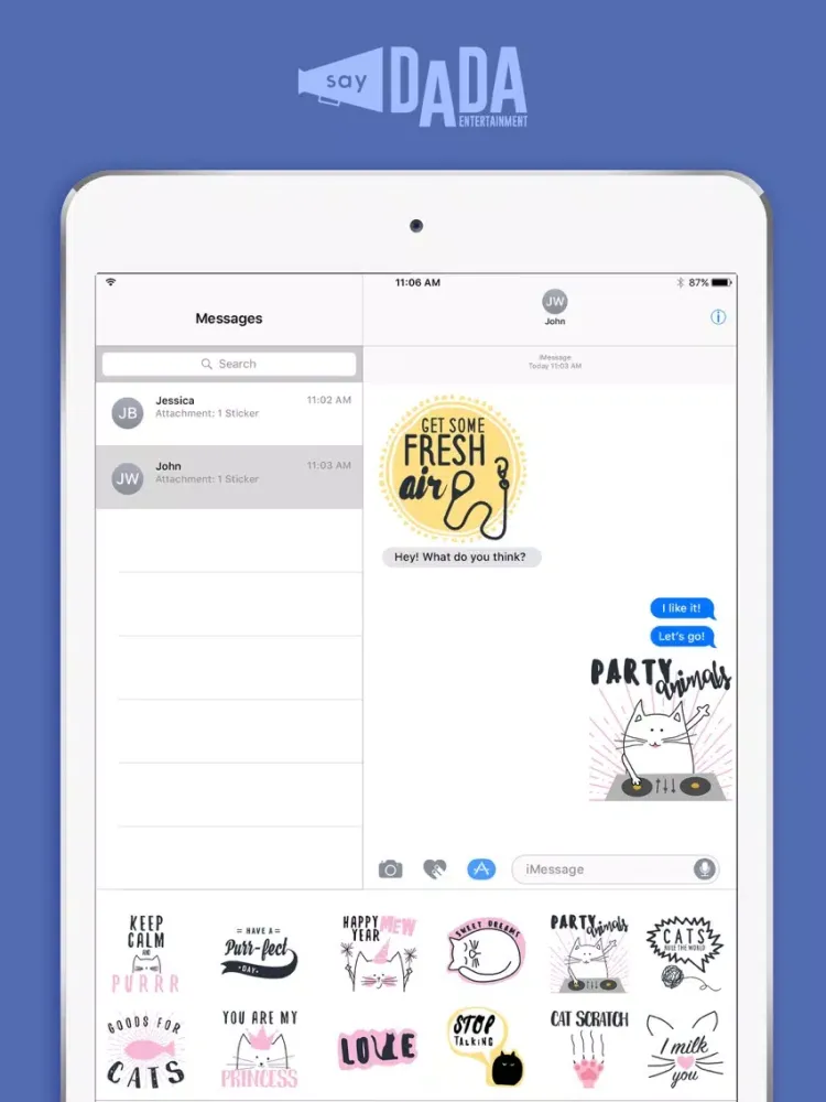 Tangkapan layar Pets Rule! Stickers iPad 