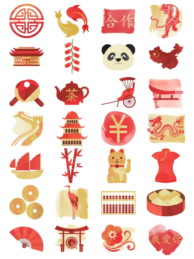 China Stickers - My Asian Adventure iPad 應用截圖