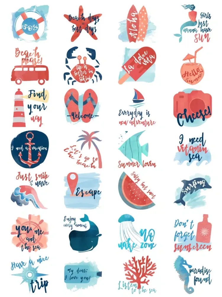 Summer Lovin' Stickers! iPad  스크린샷
