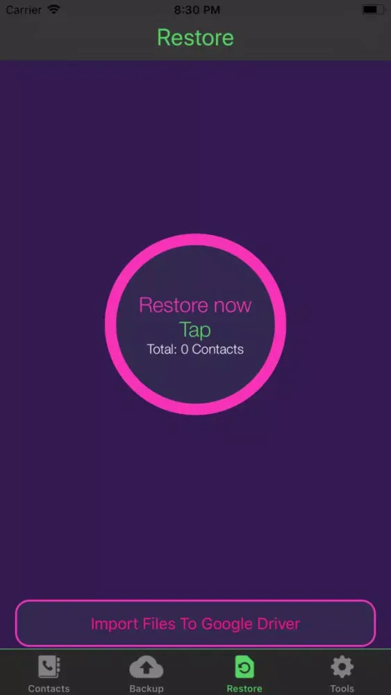 Скриншоты Backup vs Restore Contacts
