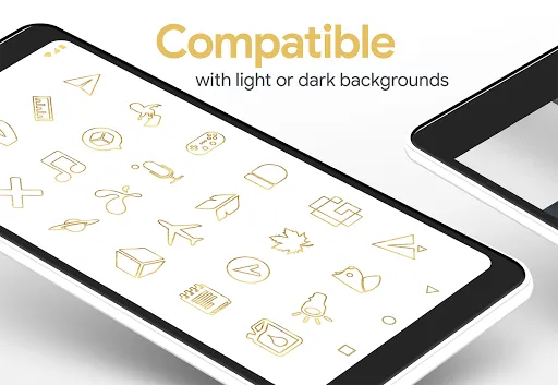 Lines Gold Pro - Icon Pack Ekran Görüntüleri
