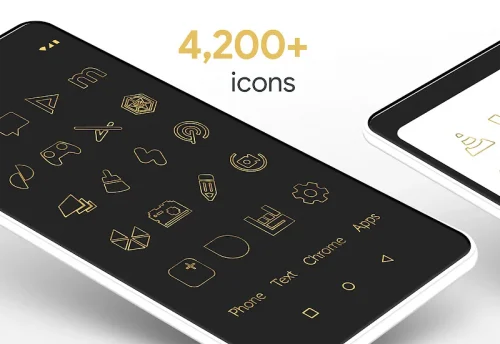 Lines Gold Pro - Icon Pack-screenshot-2