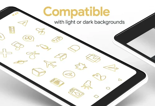 Lines Gold Pro - Icon Pack-screenshot-3