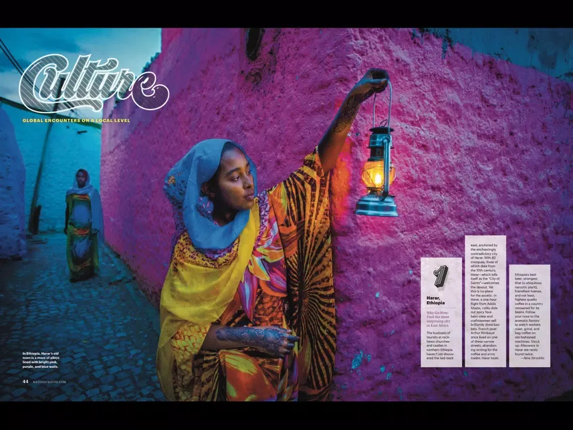Capturas de tela do Nat Geo Traveler Magazine iPad 