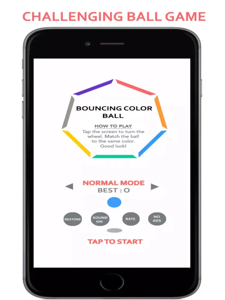 Bouncing Color Ball: An impossible addictive game iPad  স্ক্রিনশট