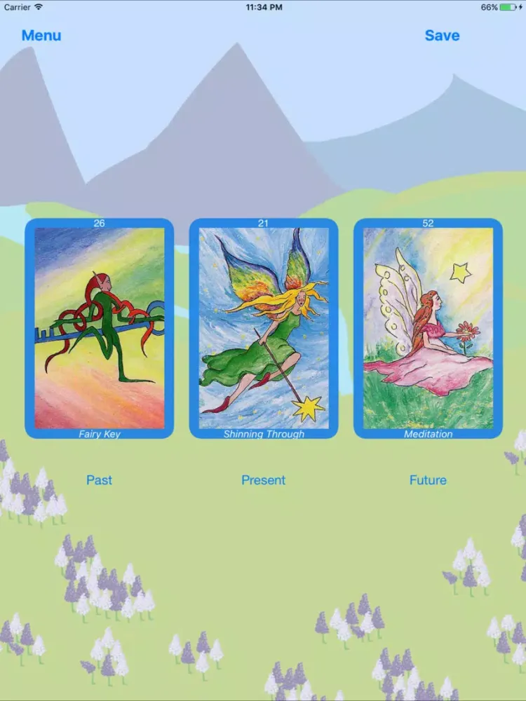 Zrzuty ekranu Free Fairy Tarot Cards, by Jaya Moran iPad 