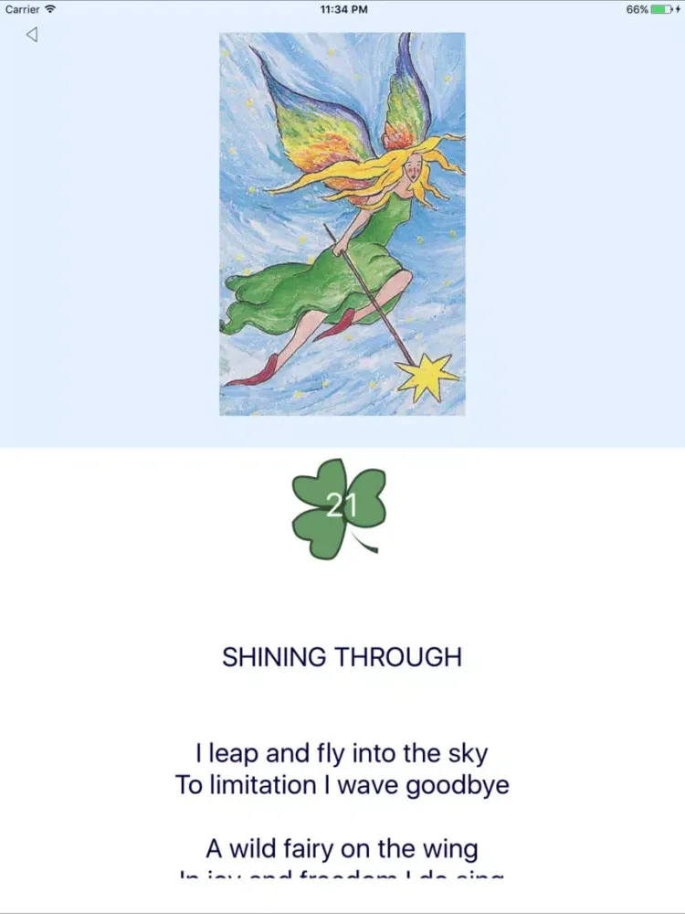 Zrzuty ekranu Free Fairy Tarot Cards, by Jaya Moran iPad 