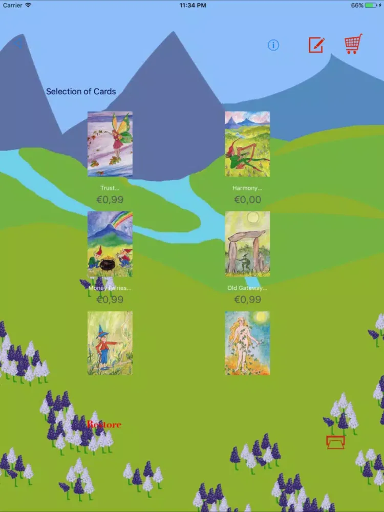 Zrzuty ekranu Free Fairy Tarot Cards, by Jaya Moran iPad 
