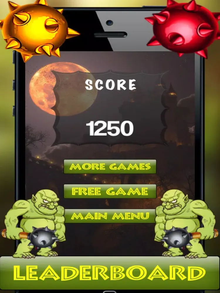 Tangkapan skrin Troll Bombs - Swipe the Spiked Balls iPad 