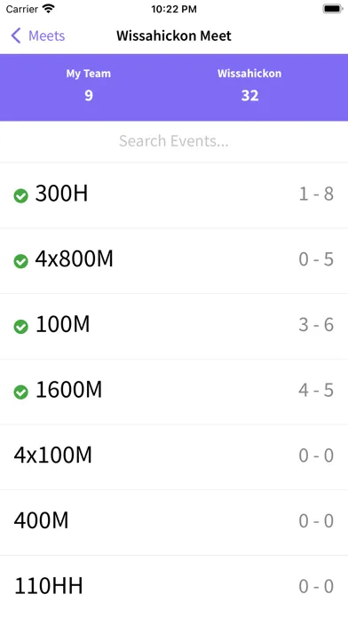Track & Field Dual Meet Scorer سکرین شاٹس