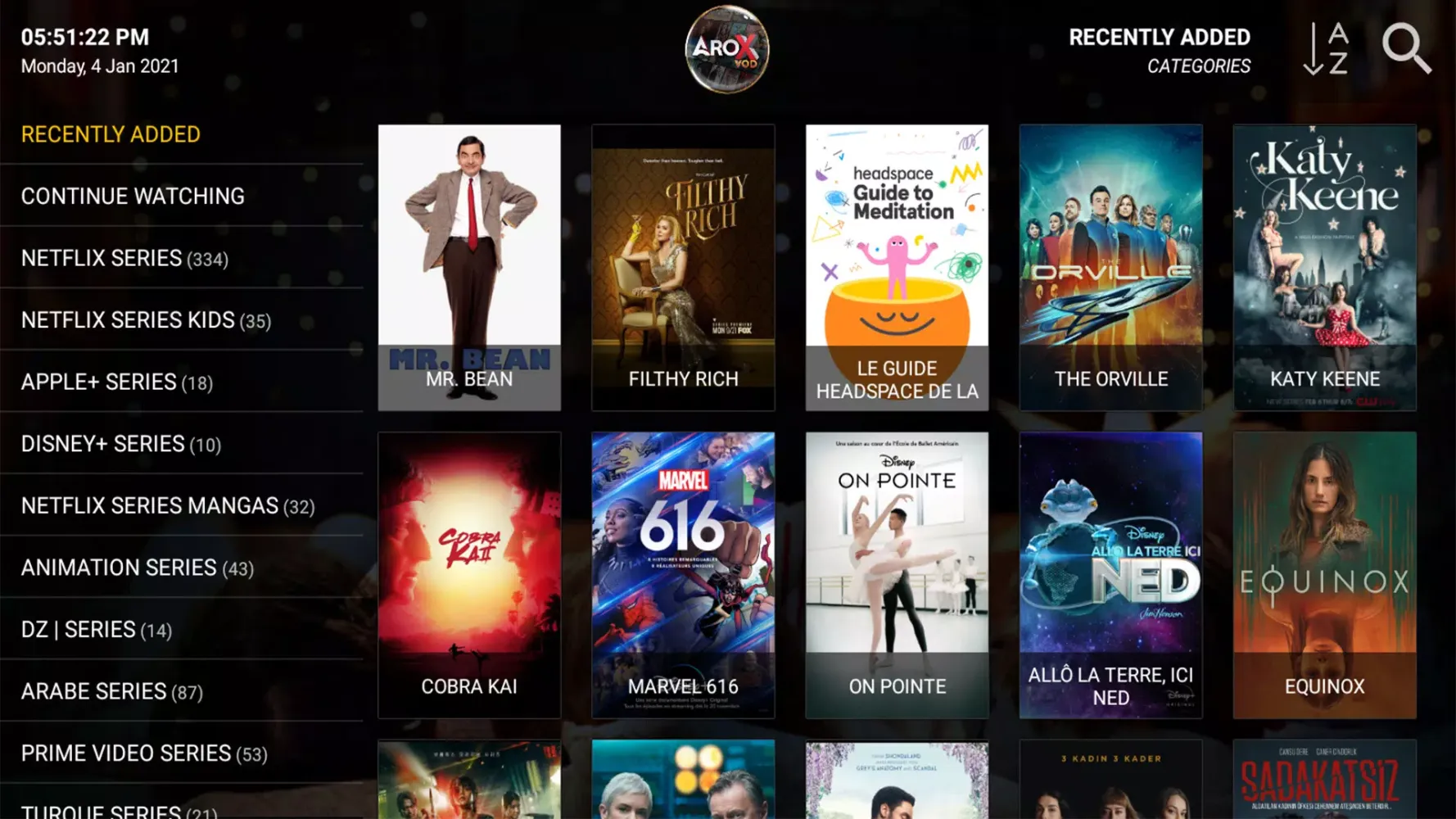 Capturas de pantalla de AROX VOD