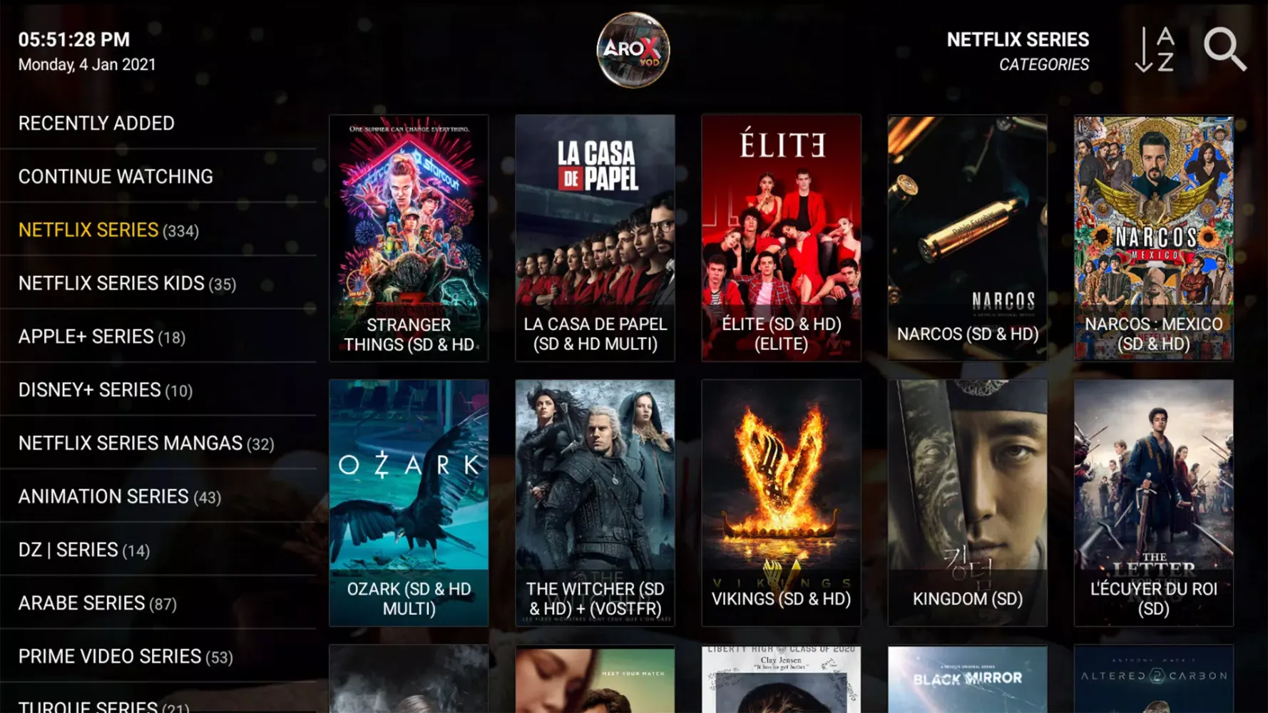Capturas de pantalla de AROX VOD