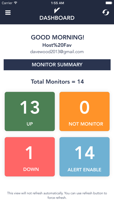 Ảnh chụp màn hình của Uptime - Server Monitor