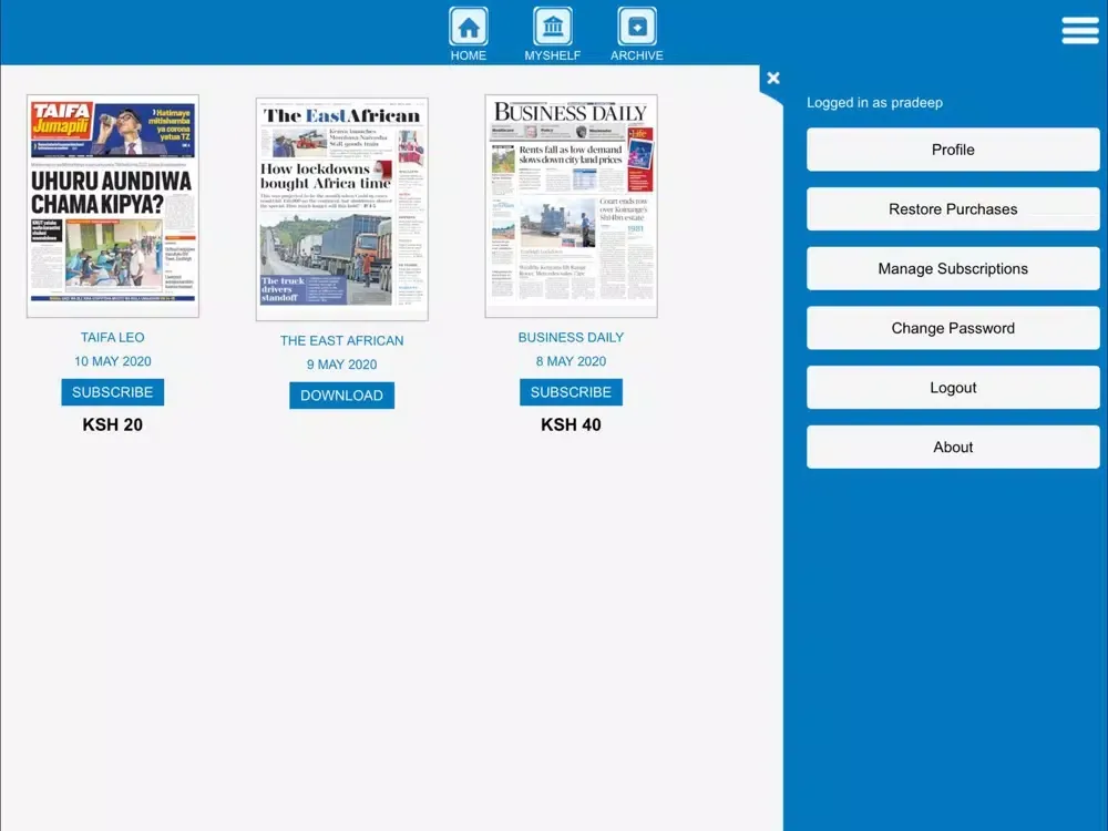 Nation ePaper iPad  スクリーンショット