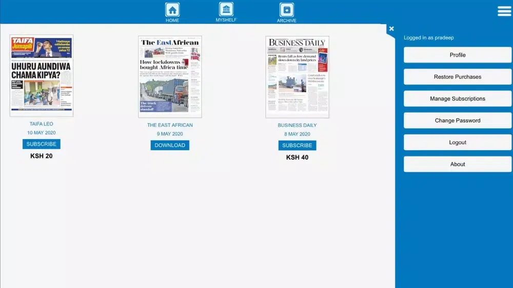 Nation ePaper スクリーンショット