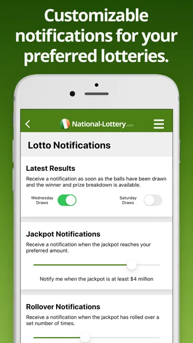 Capturas de tela do Irish Lottery Results
