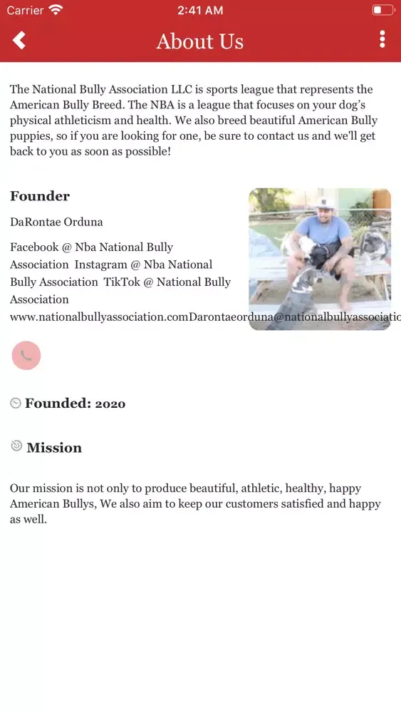 NATIONAL BULLY ASSOCIATION LLC应用截图