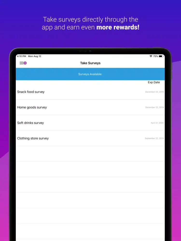 ภาพหน้าจอของ NCP ReCap: Shopping Rewards iPad 