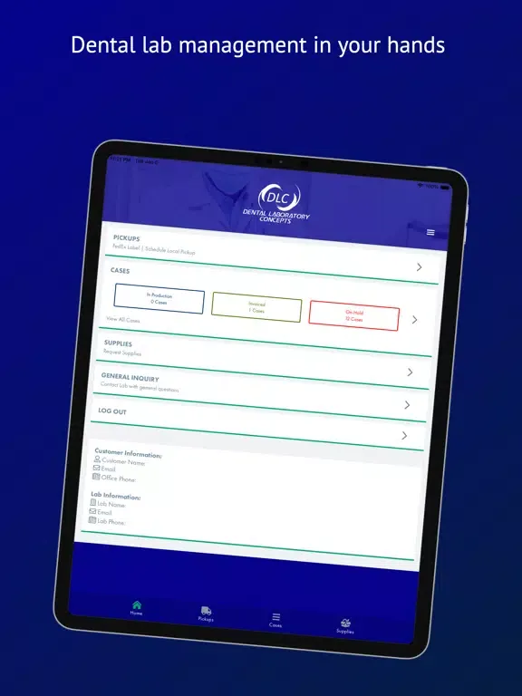 ภาพหน้าจอของ DLC Dental Lab iPad 