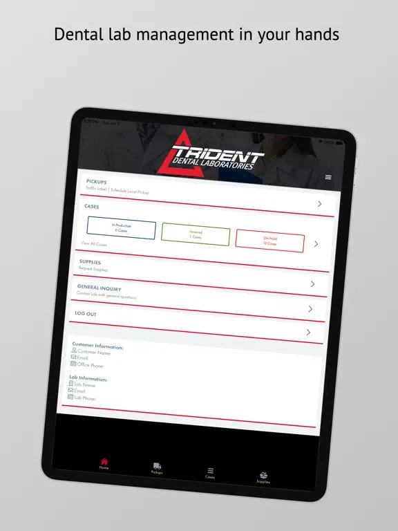 Capturas de pantalla de Trident Dental Lab iPad 