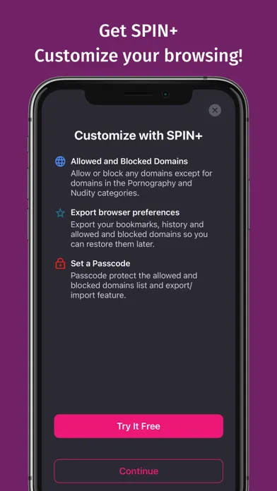 Скриншоты SPIN Safe Browser