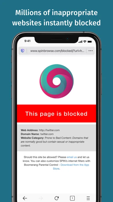 Скриншоты SPIN Safe Browser