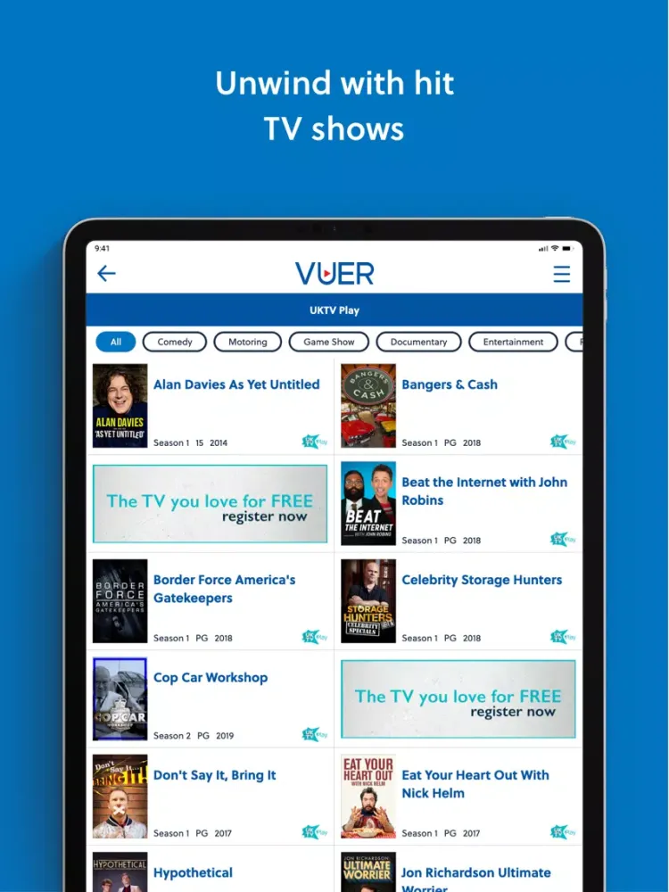 Ảnh chụp màn hình của National Express VUER iPad 