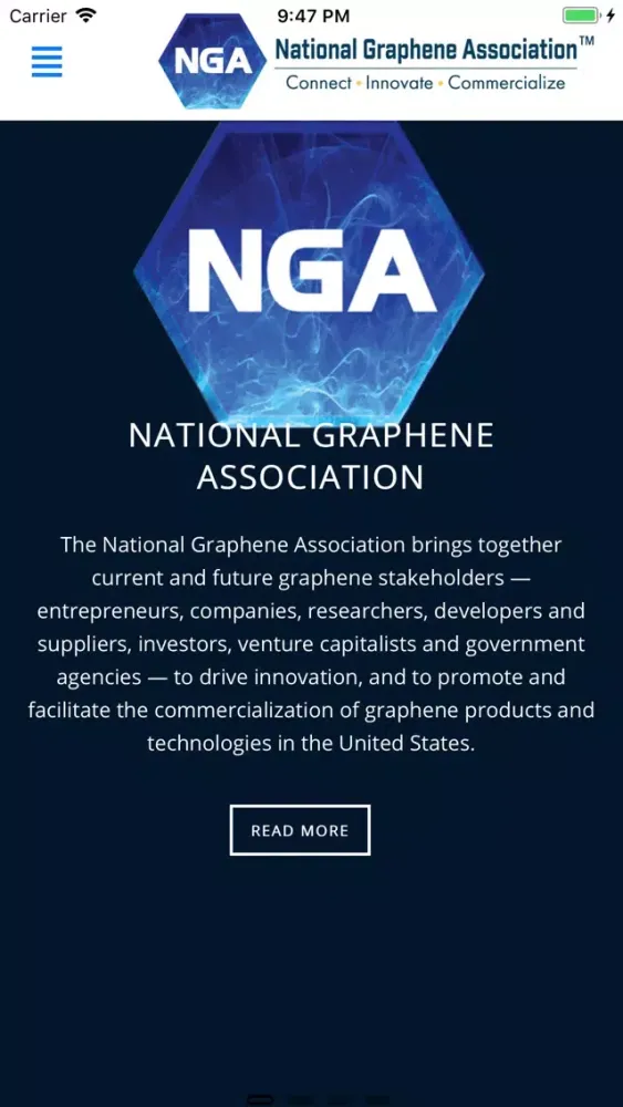 Tangkapan skrin National Graphene Association