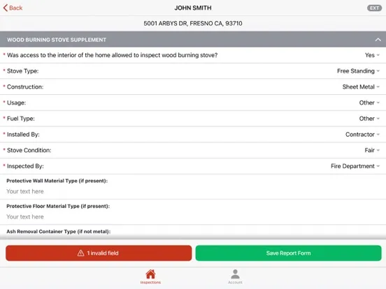 Capturas de tela do NIIS Field Rep Services iPad 
